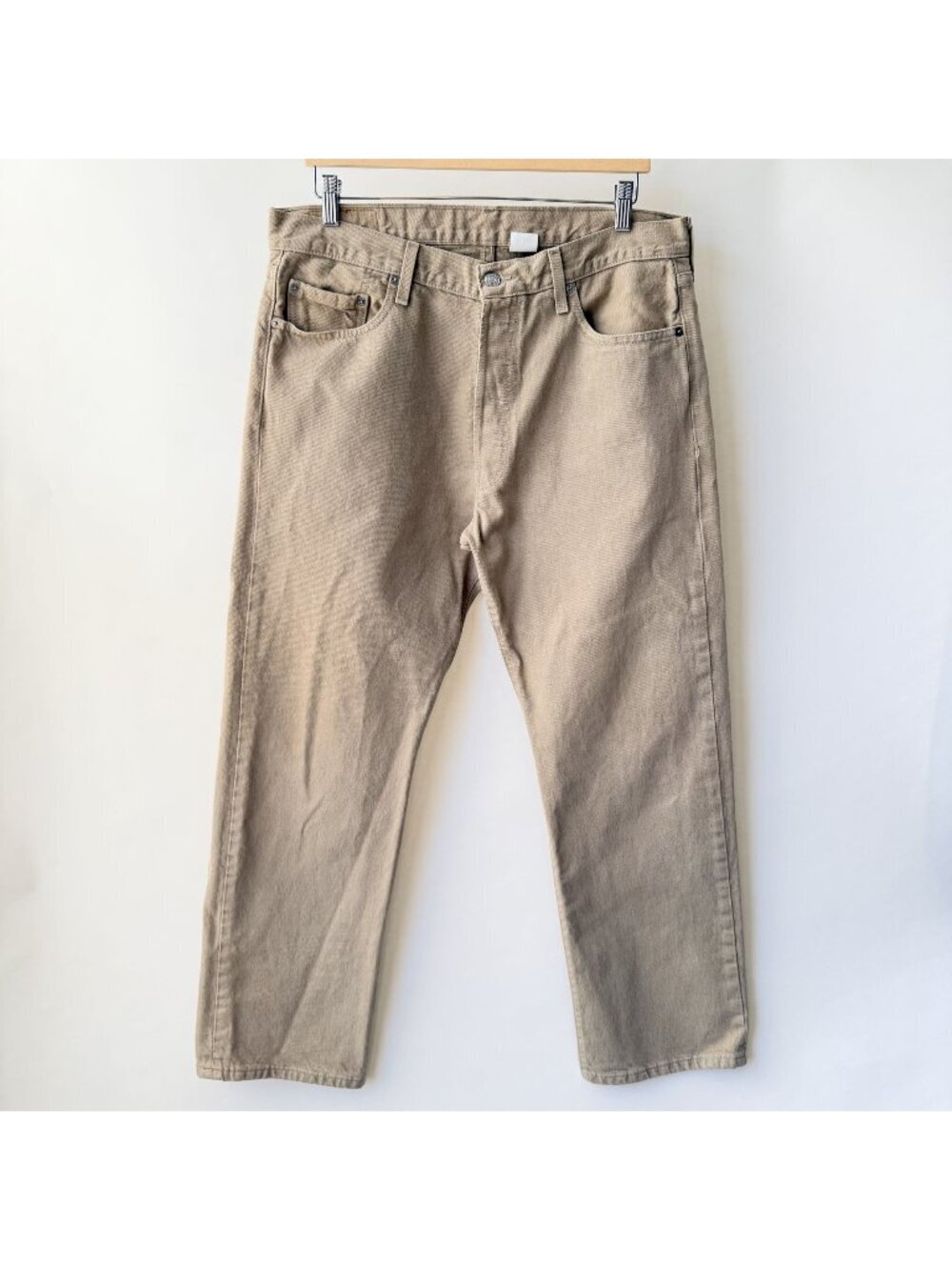 Vintage Levi’s 501 Beige Straight Leg Button Fly Jeans Men’s Size 36x30 N78